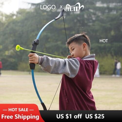 Kids Bow And Arrow Set Recurve Bow Toy Foldable Parent-Child Interaction Outdoor Role Playing Birthday Gift