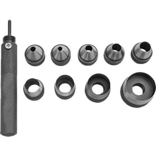 10pcs Heavy Duty Hollow Punch Kit Set Gasket Leather Rubber Punching DIY Leathercraft Perforating Tools herramientas para cuero