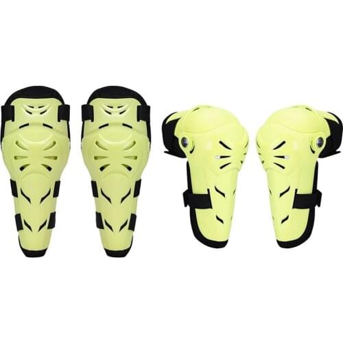 SULAITE 4Pcs Motorcycle MTB Motocross Elbow Pads + Knee Pads Set Guard Motorbike Extreme Sport Protective Gear Protector