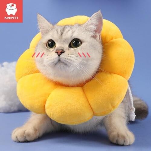 Kimpets 2021 New Cat Collar Cat Accessories Cute Anti-Licking Headgear Collar Thickened Flower Collar Pet Collar Supplies