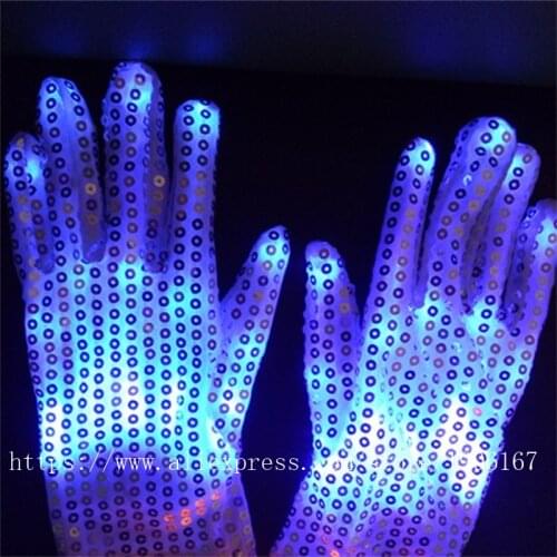 5 Pairs Lighting LED Gloves Glow Flashing Colorful Gloves For Party Decorations Dancing Supplies Luminous Toys Led Stage Props