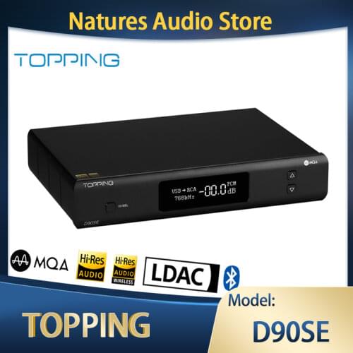 TOPPING D90SE ES9038Pro MQA DAC IIS Bluetooth 5.0 DSD512 PCM768kHz fully balanced HiFi decoder