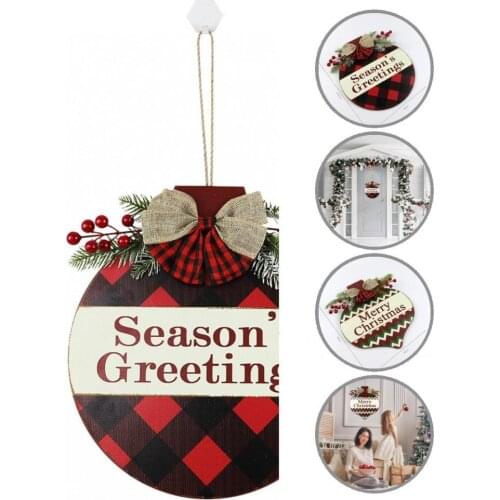 Practical Excellent Xmas Themed Decorative Sign Lightweight Decorative Sign No Rough Edge for Bedroom