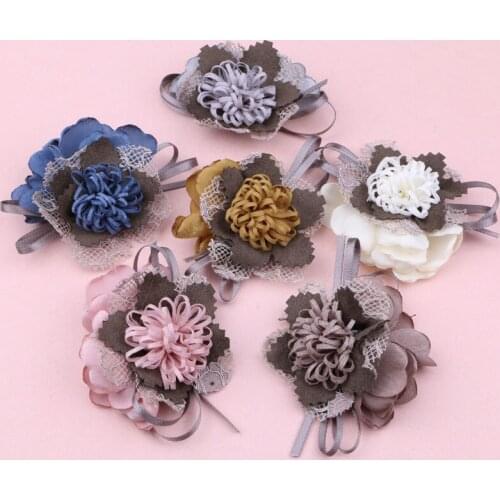 20pcs DIY handmade creative lace burnt edge flower hairpin childrens hair accessories material shoes ornament garment patch diy