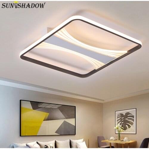 New Modern Led Ceiling Light Home 110v 220v Ceiling Lamp For Living Room Bedroom Dining Room Lamp Black&White Led Light Fixture