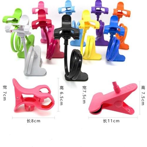 Universal Lazy 360 Degree Mobile Phone Holder Clip Flexible Desk Table Bed Clips Bracket Lazy Phone Stand For Xiaomi Huawei