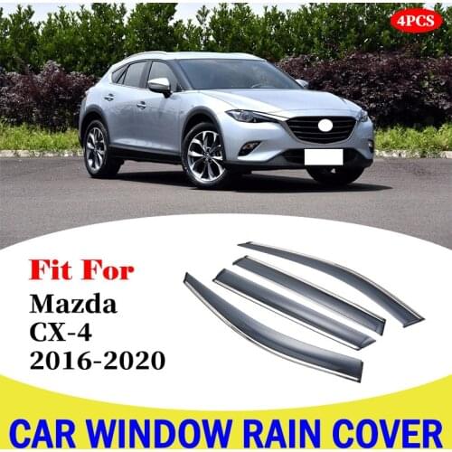 For Mazda CX-4 2016-2020 car window deflectors wind deflector sun guard rain vent cover Weather shield car styling accessories