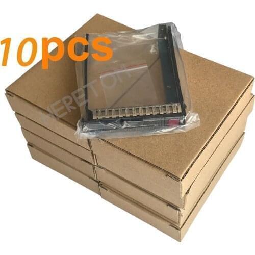 10PCS 2.5'' SAS SATA HDD Caddy Bracket 651687-001 for HP G8 Gen8 Gen9 G9 DL380 DL360 DL160 DL385 2.5inch Server Tray with Chip