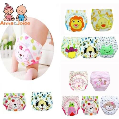 15Pc/Lot Waterproof Baby Training Pant Underwear Cotton Learning/Study Infant Pants Diapers 9-15kg