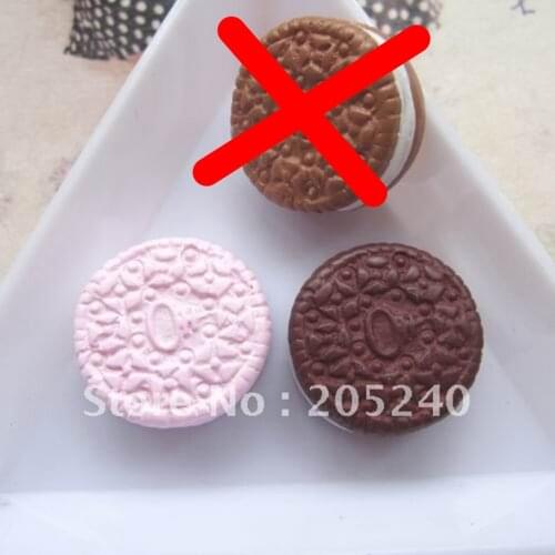 21pcs Hot Sale Kawaii Resin Cookie Cabochons For DIY Phone Case Decoration