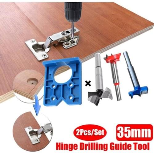 35mm Hinge Drilling Jig Woodworking Tools Concealed Guide Hinge Hole drill bit Guide Locator Hole Opener Door Cabinet Accessorie
