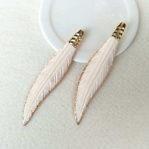 5pcs gold color OX /Bull Bone Leaf shape Pendant Charm for Various handcrafted Necklace Jewelry Handmade necklace making PD563