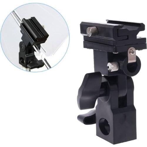 Photo Flash Adapter Hot Shoe Swivel Light Stand Mount Umbrella Holder Bracket B