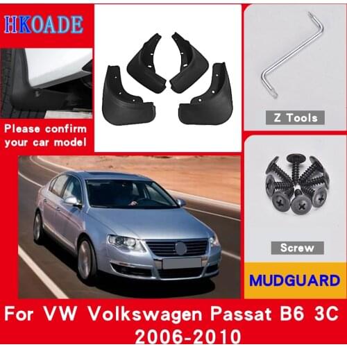 Car Fender Mud Flaps For VW Volkswagen Passat B6 3C 2006-2010 Mudguards Splash Guards Fender Mudflaps Car Fender Accessories