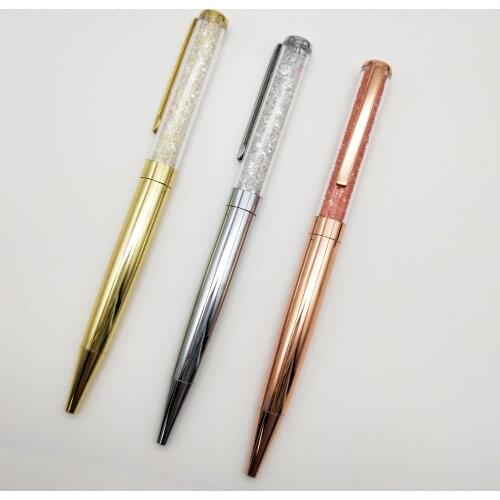 Free shipping 500pcs/lot customized logo metal pen; crystal metal pen; promotional ballpoint pen; writing pen mp60