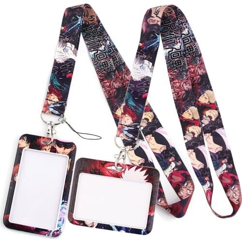DZ1342 New Jujutsu Kaisen Anime Key lanyard Car Keychain ID Card Pass Gym Mobile Phone Badge Kids Key Ring Holder Jewelry