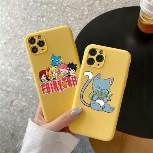 Manga Fairy Tail Candy yellow soft phone case for iPhone 12pro max 11pro max 12mini X xs max xr 6s 7 8 Plus SE2020 TPU shell