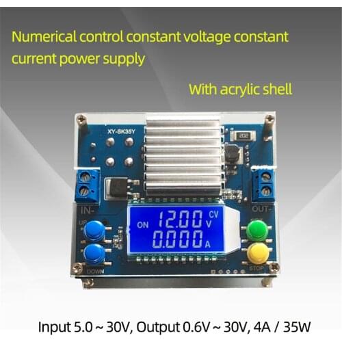 DC DC Boost/Buck Converter CC CV Power Module 0.6-30V 4A Adjustable Regulated power supply Voltmeter Ammeter