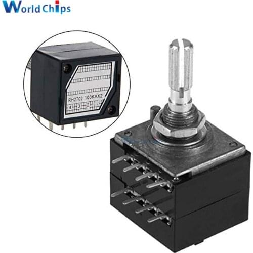 Diymore Rotary Potentiometer 100K LOG ALPS RH2702 Audio Volume Control Pot Stereo W Loudness L VOLUME Potentiometer