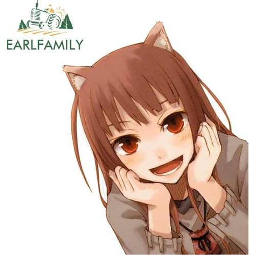 EARLFAMILY 13cm For Spice Wolf Personality Car Stickers Funny Decal Funny Graffiti Sticker Motorcycle Occlusion Scratch Decor
