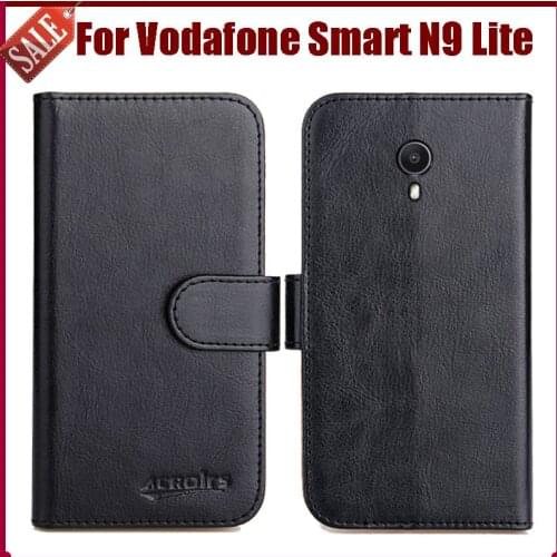 Hot Sale! Vodafone Smart N9 Lite Case New Arrival 6 Colors High Quality Flip Leather Protective Cover Phone Bag