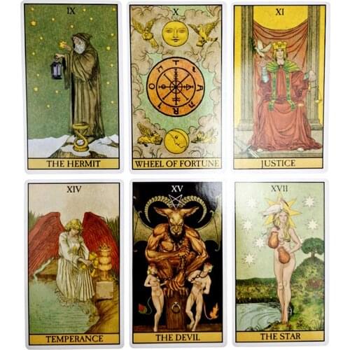 Tarot Cards Exquisite Pattern Interpretation Content Board Tarot Card Game English Divination Tarot Family Party Playing Card