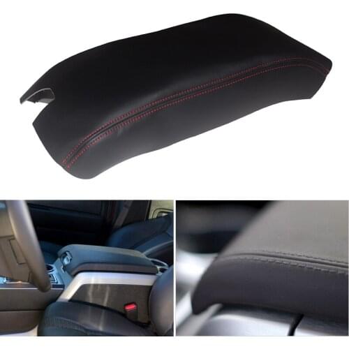 Microfiber Leather Car Center Armrest Control Box Lid Cover Interior Trim For Ford F150 2009 2010 2011 2012 2013 2014