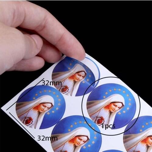 50pcs/Round Christian Religious Stickers Stickers Ornament Stickers 32mm