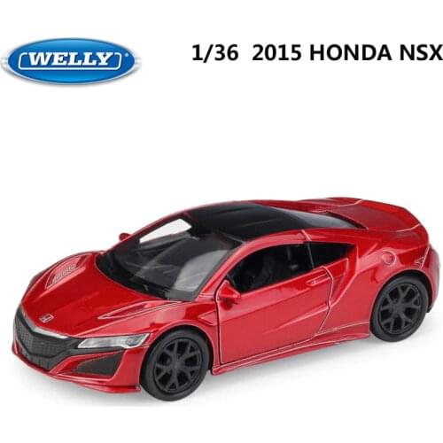 WELLY 1:36 Scale 2015 HONDA NSX Model Car Pull Back Diecast Toy Vehicle Alloy Car Toy Metal Toy Car For Kids Gifts Collection