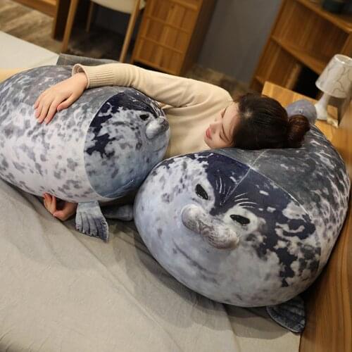 1pc 30-80CM Soft Sea Lion Plush Toys 3D Simulation Seal Plush Stuffed Doll for Baby Sleeping Pillow Kids Girls Birthday Gifts
