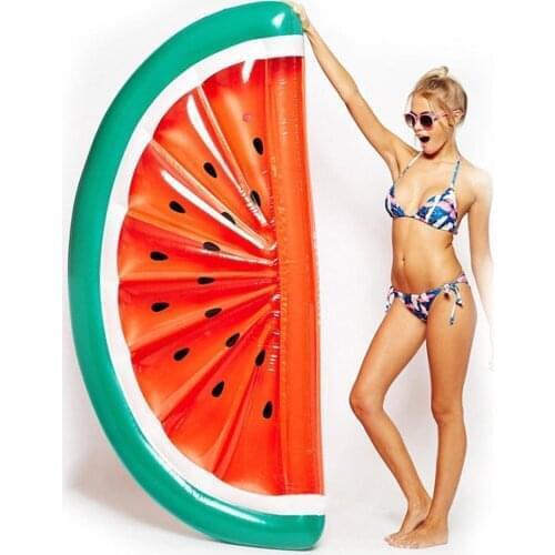 Inflatable Giant Pool Float Mattress Toys Semi-Circular Watermelon Inflatable Floating Raft Floating Bed Pool Accessories 180cm