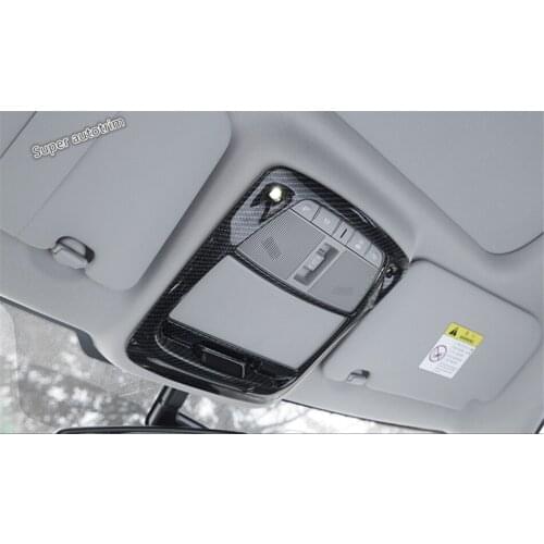 Lapetus Front Roof Reading Lamp Lights Cover Trim Fit For Renault Koleos 2017 - 2020 Accessories Interior Carbon Fiber Look