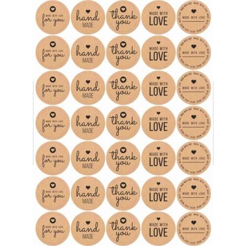 Stickers - 70 Thank You Stickers 10 Different Design Stickers - Kitchen & Home Decoration