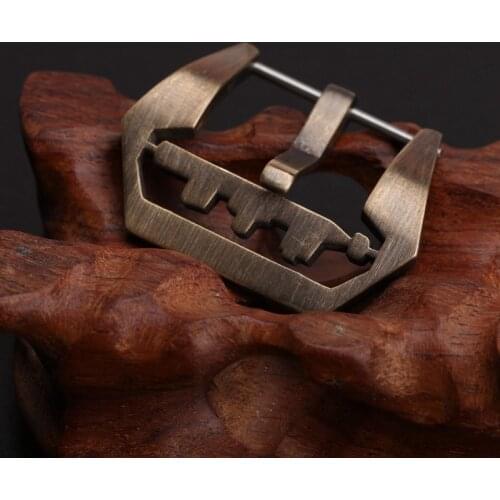 Submarine-Shaped Bronze Buckle, 22MM 24MM 26MM Oxidized Distressed Buckle, Vintage Style Leather Buckle