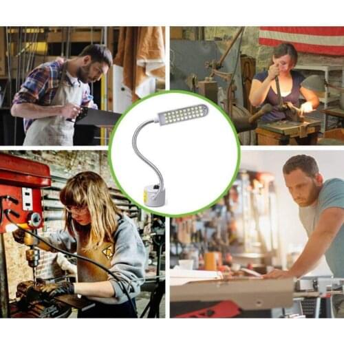 Industrial Sewing Machine Table Top LED Bright Lamp Flexible Gooseneck Lamp
