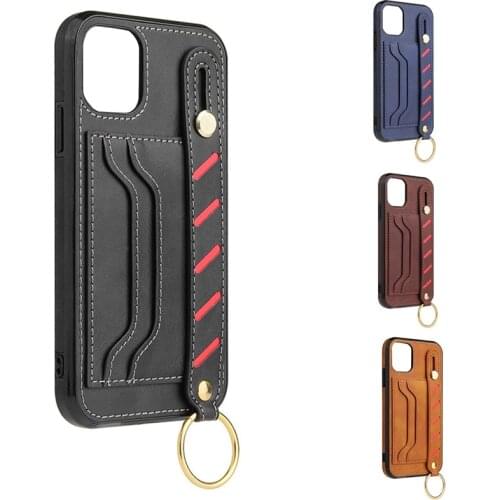 For iPhone 11 Anti-Fall Phone Case Card Pocket and Holder with Leather Case All Inclusive Protective Sleeve