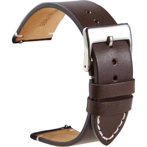 Hot Sale Quick Release Calfskin Leather Watch Band Soft Matte Leather Watchbands 16 18 20 22 24mm Straps for Smart Watches