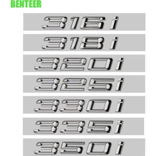 ABS Silver Car Rear Emblem Sticker For Bmw 3 Series F30 E90 316i 318i 320i 325i 328i 330i 335i 350i