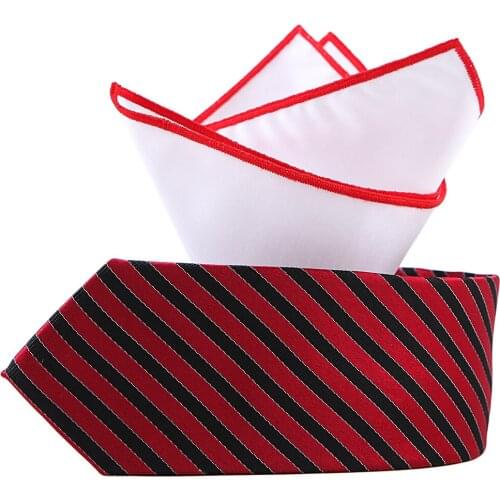 Silk New Luxury Blue Jacquard Weave Tie Set 6.5 cm Anchor Necktie Gravata Pocket Square Handkerchief Bowtie Suit for Wedding