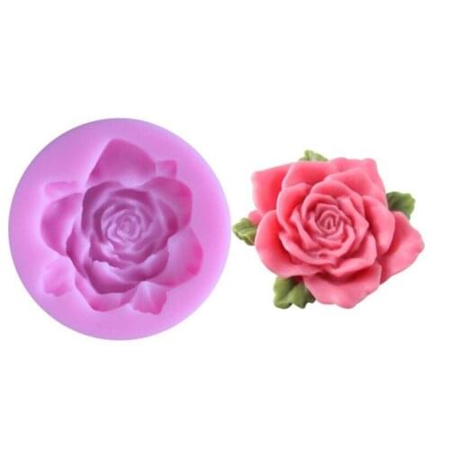 Bloom Rose Silicone Cake Mold 3D Flower Fondant Mold Cupcake Jelly Candy Chocolate Decoration Baking Tool Moulds