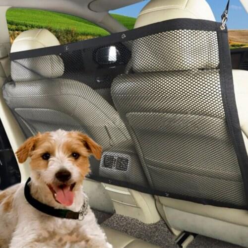 Pet Dog Fence Dog Cage Car Safe Guard Safety Enclosure Dog Gate Folding Breathable Ingenious Mesh Magic Pet Gate Pet Supplies