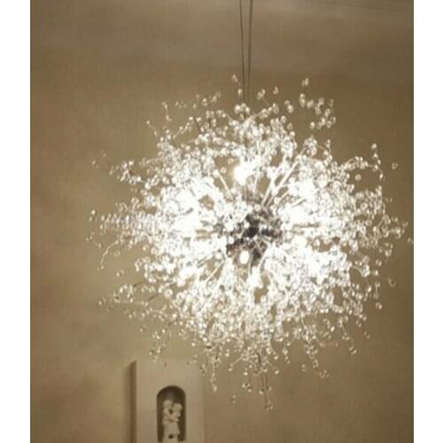Modern Chandelier Chrome Golden vanity suspension Crystal Chandelier Hanging G4 LED Lighting lustre for Living Room