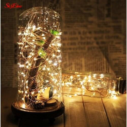 LED String light Cooper Wire USB Fairy Warm white Garland Romantic Home Christmas Wedding Party Decoration Powered by Battery 5Z