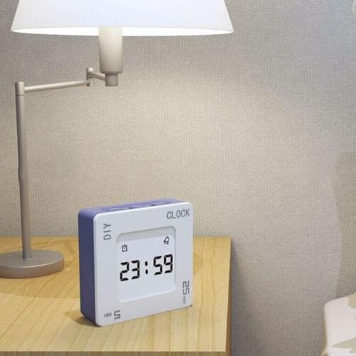 DIY Time Super Thin LCD Digital Screen Kitchen Timer Square Cooking Count Up Countdown Alarm Magnet Clock