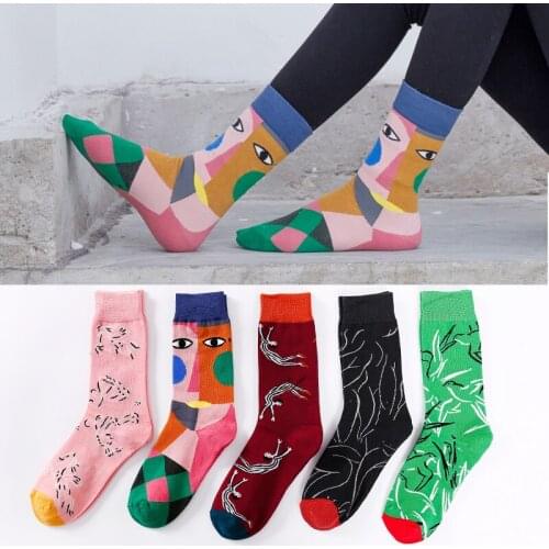 YZ-S-ZZ-0098 New eye stockings Lovers stockings Kaleidoscope street personality sports socks College Style socks