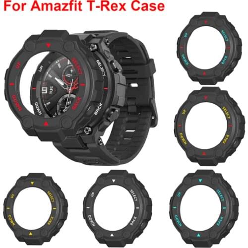 Soft TPU Protector Cover Case For Xiaomi Amazfit T-Rex Smart Watch Protective Shell Frame For Huami Amazfit Trex Edge Bumper
