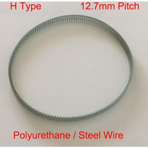 470H 480H 510H 94 96 102 Tooth 15mm 20mm 25mm 30mm Width 12.7mm Pitch Polyurethane PU Steel Wire Cogged Synchronous Timing Belt