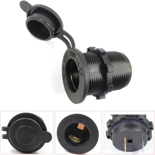 12V-24V Car Cigarette Lighter Socket Base Waterproof Plug Power Outlet Adapter for Car Boat Motorcycle Truck RV ATV D5