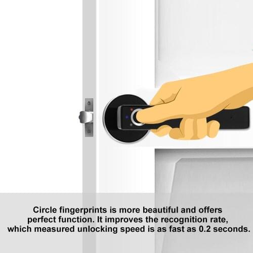 Electric Door Lock Biometric Fingerprint Smart Lock Stainless Steel Keyless Security Lock Up to 100 Fingerprints for Home Safety