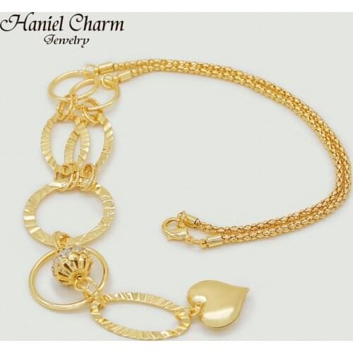 Haniel Fashion Temperament Gold Color Plated Geometry Chain Long Necklaces Pendant New Jewelry Sweater Necklace Party Gift